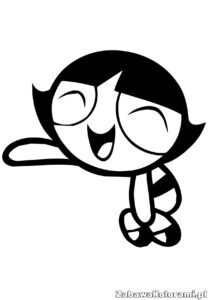 Kolorowanka Brawurka – uproszczona postać Brawurki z Atomówek do pokolorowania