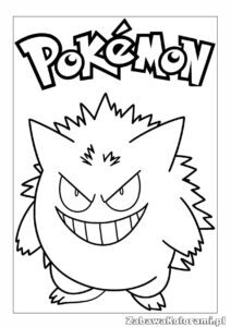 Kolorowanka Gengar – różne wersje Pokemona Gengara do pokolorowania
