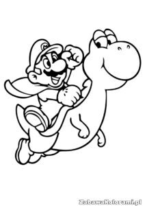 Kolorowanka Mario i Yoshi – Mario razem z Yoshim do pokolorowania