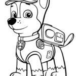 Kolorowanka Piękny Chase – postać Chase'a z Psiego Patrolu w eleganckiej pozie do pokolorowania