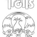 Kolorowanka Trole - Poppy, Mieszko i Wiesio z wyrażeniami twarzy