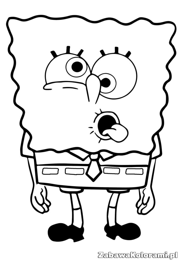 SpongeBob kolorowanka do druku