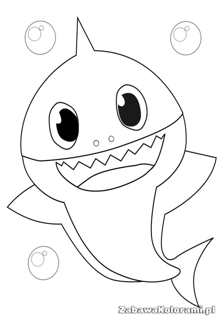 Dziecko rekin – Baby Shark Kolorowanki