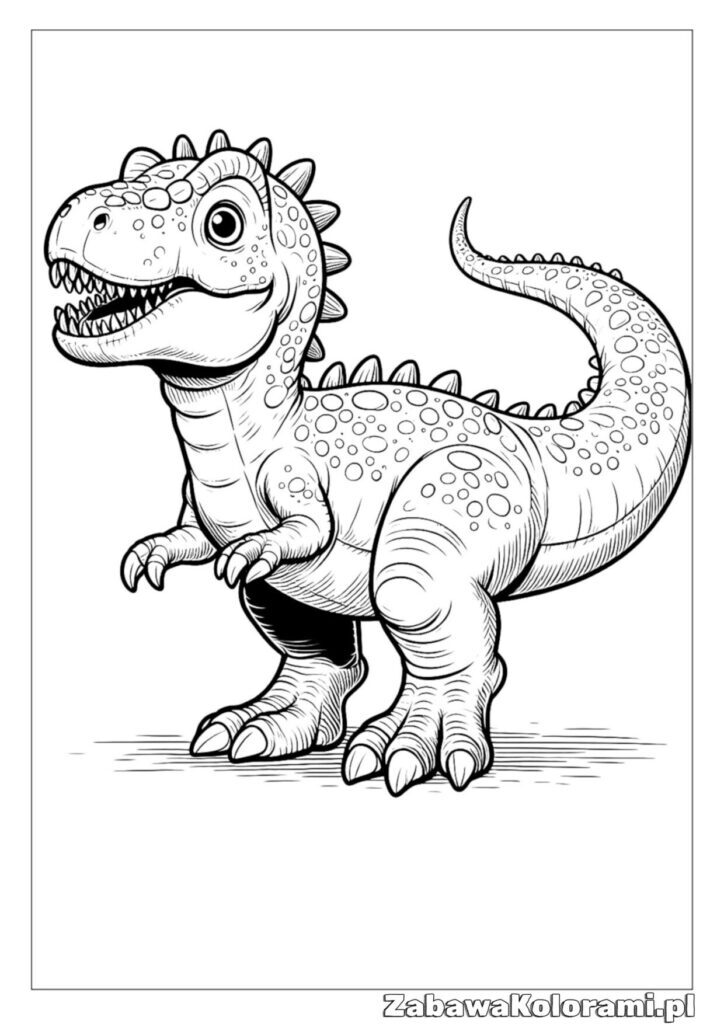 Kolorowanka Tyranozaur Rex, tyranozaur, prehistoria, obrazek