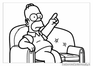 Homer Simpson - Kolorowanka Simpsonowie, postać, pączki