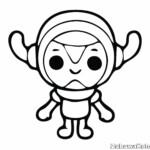 Jonas Toca Boca, postać z uśmiechem, z podniesionymi rękami, w kapeluszu