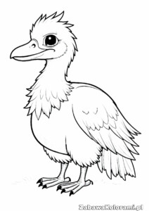 Kolorowanka sęp – ptak padlinożerny w konturach