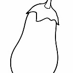 Kolorowanka bakłażana – szablon do druku