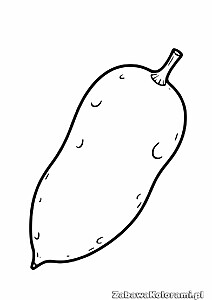 Kolorowanka batata – kontury batata z łodygą