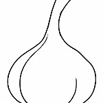 Kolorowanka czosnku – warzywny rysunek do wypełnienia