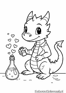 Smoki w laboratorium z małymi butelkami i serduszkami