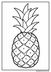 Ananas z liśćmi