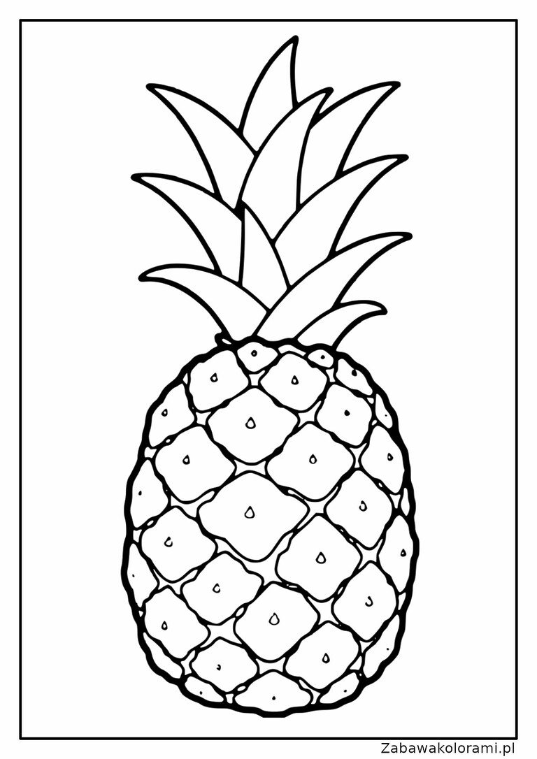 Ananas z liśćmi