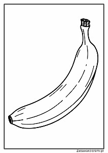Kolorowanka banan z wyrazistymi liniami i minimalnymi detalami