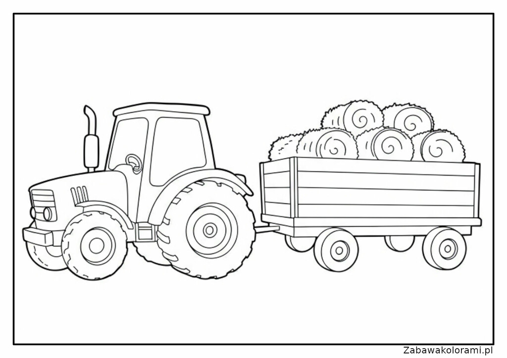 traktor-z-przyczep-kolorowanka
