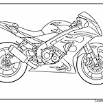 Kolorowanka przedstawia motocykl z płomieniami, sportowym designem, jedną siedzeniem, widocznym silnikiem, hamulcami tarczowymi i wydechem.