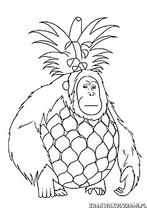 Orangutini Ananasini Kolorowanka