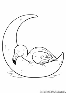Kaczka siedząca w kształcie księżyca
