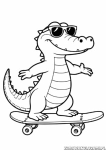 Krokodyl na skateboardzie