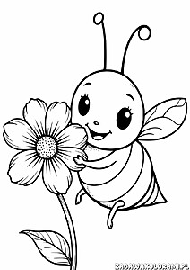 Pszczółka z kwiatkiem