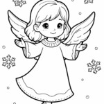 Aniołek z płatkami śniegu