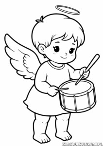 Aniołek grający na bębenkach