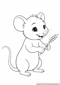 Mysz trzymająca zboże