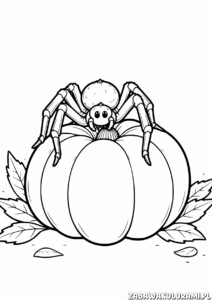 Pająk siedzący na dyni