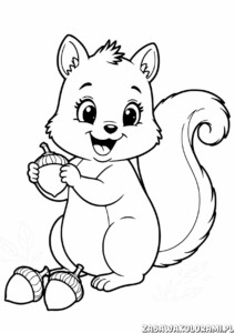 Wiewiórka trzymająca orzechy