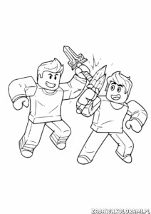 Darmowa Kolorowanka roblox – koloruj bohaterów z gry Roblox