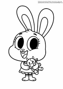 Gumball Kolorowanka do druku - zabawa z ulubionymi bohaterami