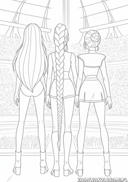 KPop Łowcy Demonów kolorowanka - koloruj z KPop Łowcami Demonów