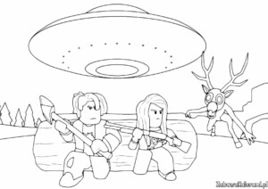 Kolorowanka 99 nocy w lesie - trójka przyjaciół w lesie