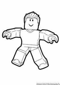 Kolorowanka Roblox Dla Dzieci - kolorowanka z ulubionym bohaterem z gry Roblox
