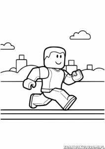 Kolorowanka Roblox Runner - kolorowanka z bohaterem z Roblox Runner