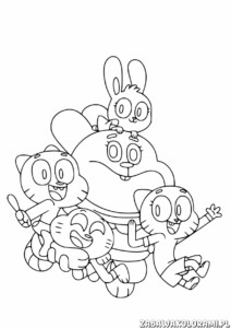 Kolorowanki Gumball - zabawa z ulubionymi bohaterami