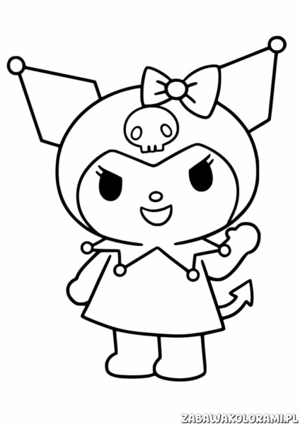 Kolorowanki Kuromi - kolorowanka z ulubioną postacią