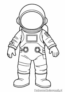 Kosmonauta w pełnym kombinezonie kosmicznym