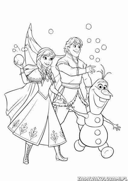 Kraina lodu Kolorowanka z Anną, Kristoffem i Olafem