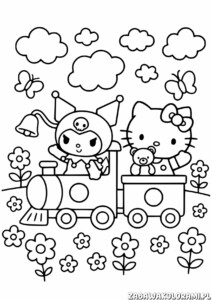 Kuromi i Hello Kitty Kolorowanka - kolorowanka z ulubionymi bohaterami