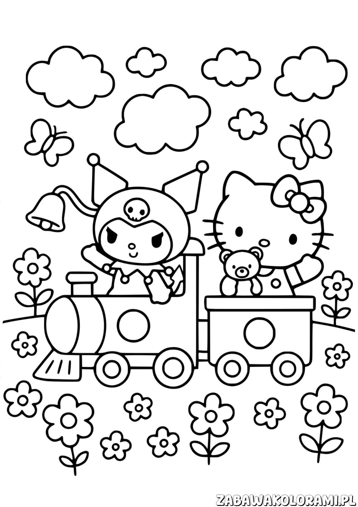 Kuromi I Hello Kitty Kolorowanka Zabawa Z Ulubionymi Bohaterami