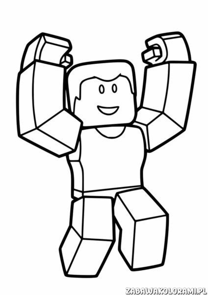 Roblox Kolorowanka dla dzieci - kolorowanka z postać z gry Roblox