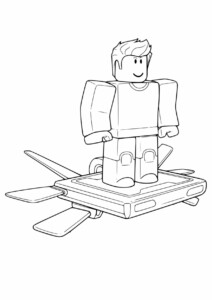 Roblox Kolorowanka do druku darmowa - koloruj postać z gry
