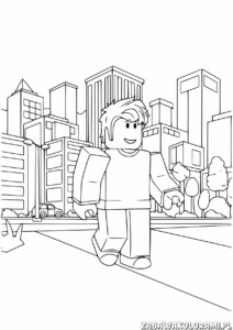 Roblox City Kolorowanki - pomaluj ulubionego bohatera z Roblox w mieście
