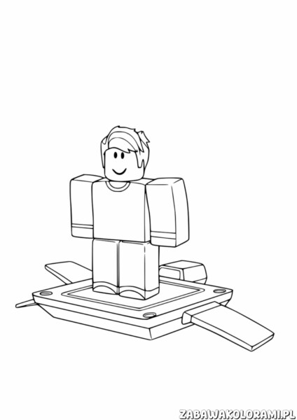 Roblox darmowe Kolorowanki do druku - kolorowanka z bohaterem z gry Roblox
