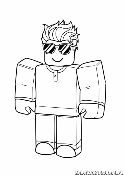 Roblox malowanki - kolorowanka z bohaterem z gry Roblox
