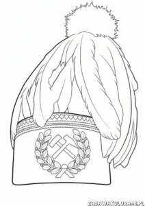 Barbórka Kolorowanka - kolorowanka z kapeluszem górniczym