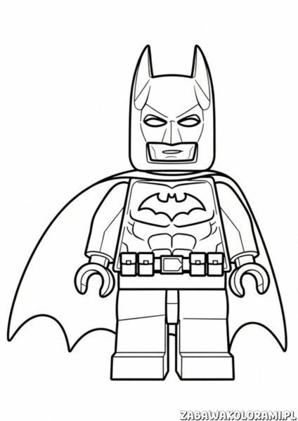 Batman Kolorowanka Lego - kolorowanka z postacią Batmana w stroju LEGO