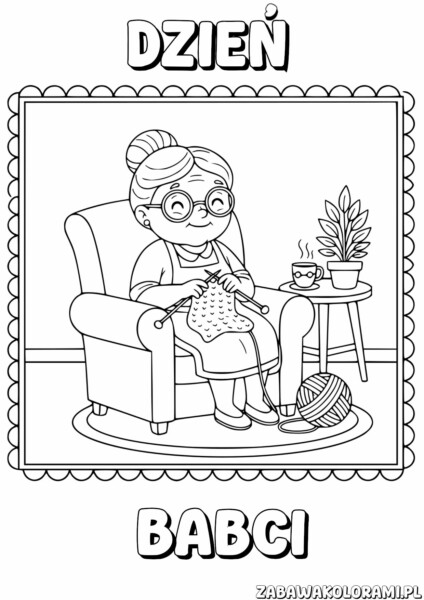 Dzień Babci kolorowanka dla dzieci