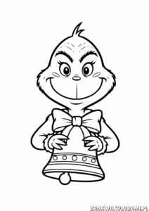 Grinch Kolorowanka dla dzieci - pokoloruj Grincha z Dr. Seussa